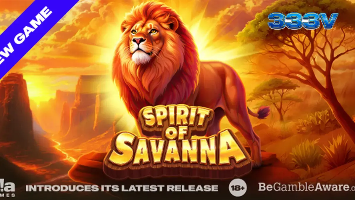 Tampilan visual slot Spirit of Savanna dengan latar belakang padang rumput liar